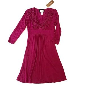 Emmelee for F.C. Fushia Ruffle Dress Sz S